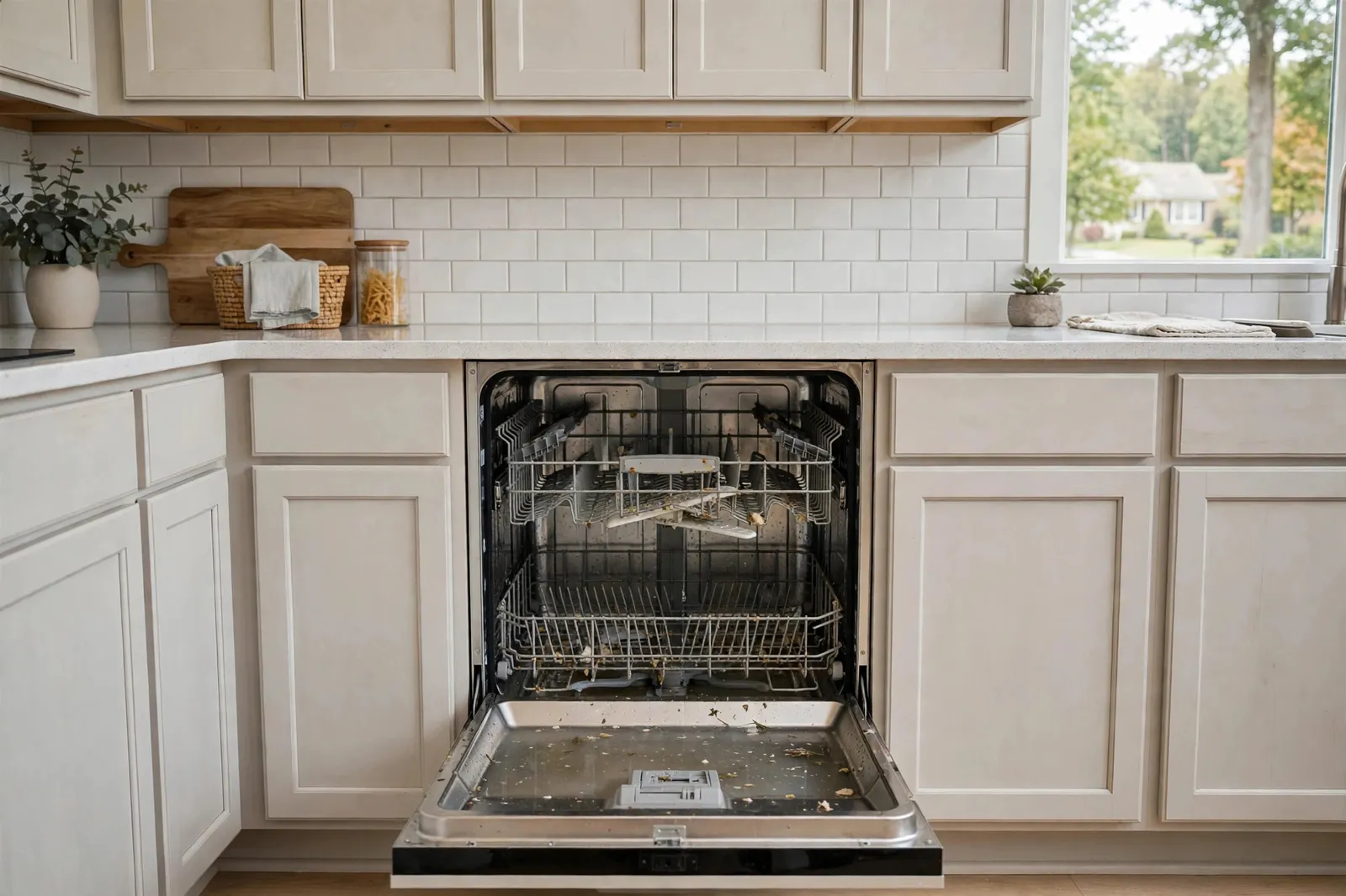 Before photo, Grit on the Glasses in a Wakefield Kitchen, by Waldorf Appliance Repair