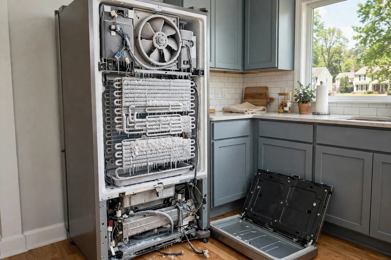 Before photo, Warm Fresh Food Side in a Pinefield Kitchen, by Waldorf Appliance Repair