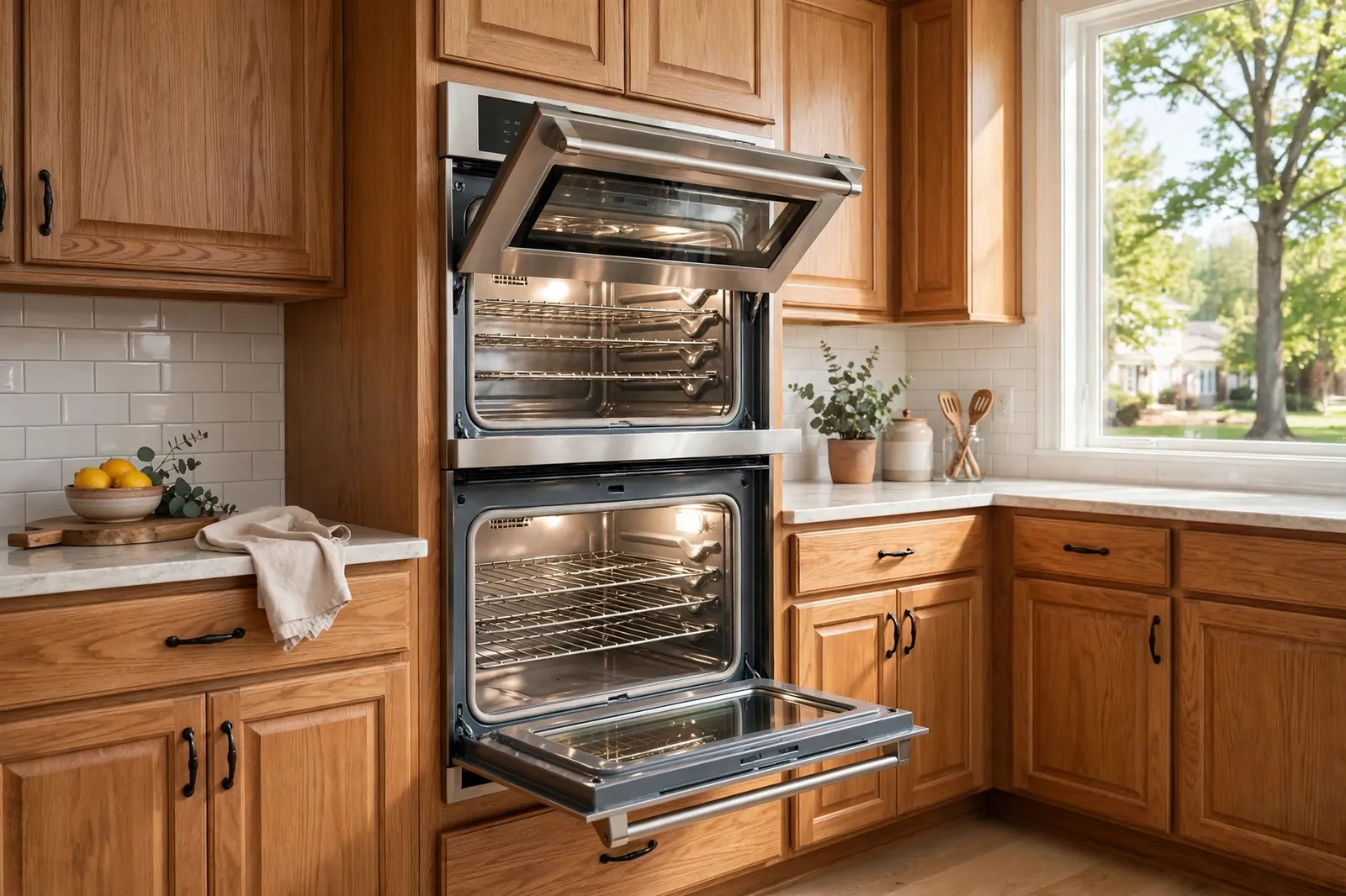Wall Oven Repair — A Double Wall Oven Running Cool in Carrington by Waldorf Appliance Repair
